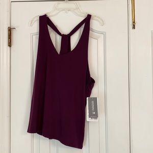 Athleta Essence purple cross back top